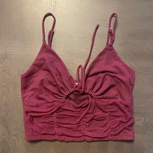 Urban Outfitters My Sweetheart Mesh Tie Front Cami